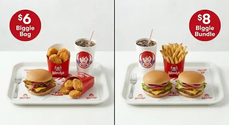Wendy's Biggie Deals: Full Guide to $4, $6, and $8 Options 4 Wendy's $6 Biggie Bag vs $8 Biggie Bundle comparison