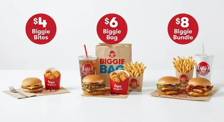 Wendy's Biggie Deals: Full Guide to $4, $6, and $8 Options 1 Wendy's Biggie Deals three tiers side by side