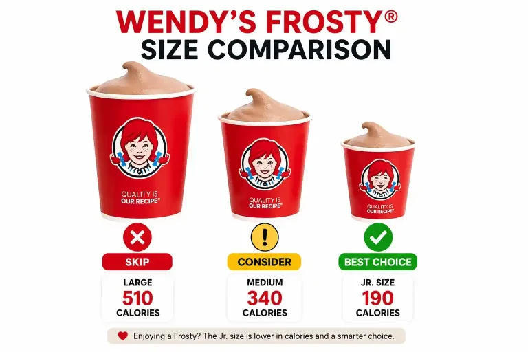 Wendy's Frosty Nutrition: Full Calorie and Macro Guide (2026) 4 Wendy's Frosty size comparison