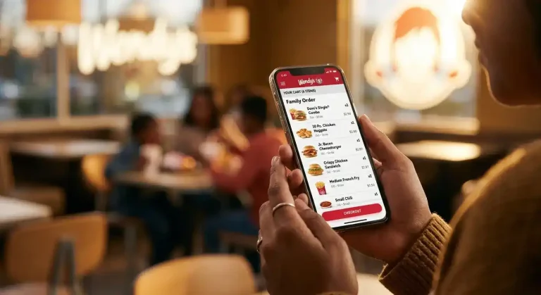 Wendy's Family Meals: How to Order for a Group in 2026 4 Wendy's app showing group family order with Biggie Deals and Kids' Meals