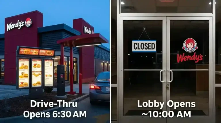 Wendy’s Breakfast Hours 2026 | Ultimate End Time and Details 2 Wendys drive thru open at 6 30 AM for breakfast 1