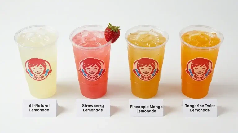 Wendy's Beverages Menu: Full Drink Guide and Prices (2026) 3 Wendy's lemonade flavors lineup