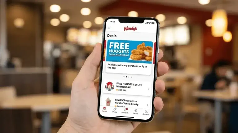 Wendy's Chicken Menu - Items, Prices and Calories (2026) 4 Using the Wendy's app to claim the Wednesday free nuggets deal and find active chicken promotions before ordering
