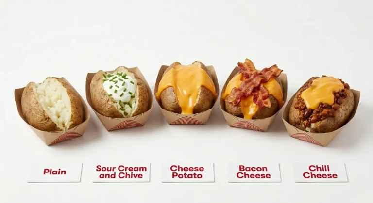 Wendy's Baked Potato Guide: Every Topping, Price and Calories (2026) 1 All five Wendy's baked potato options
