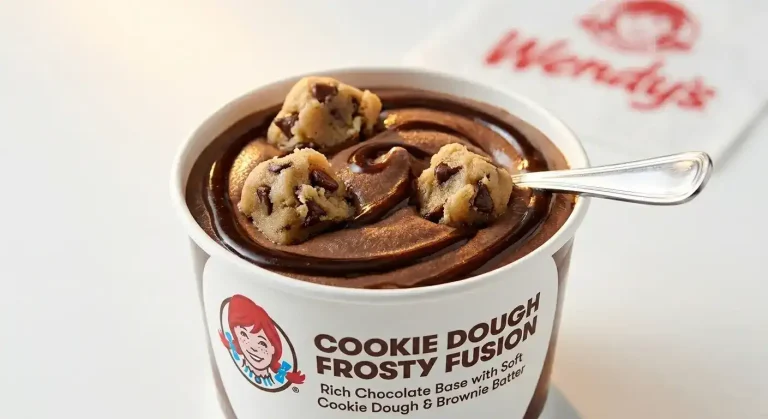Wendy's Cookie Dough Frosty Fusion: Taste, Calories and Price (2026) 1 Wendy's Cookie Dough Frosty Fusion close-up