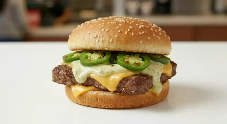 Wendy's Jalapeño Ranch Cheeseburger: Ingredients, Calories and Review 1 Wendy's Jalapeño Ranch Cheeseburger
