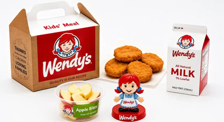 Wendy's Kids' Meal: What's Included, Price and Calories (2026) 1 Wendys Kids Meal showing four components 1
