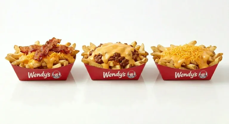 Wendy's Baconator Fries: Ingredients, Calories and Price (2026) 2 Wendy's three loaded fries comparison
